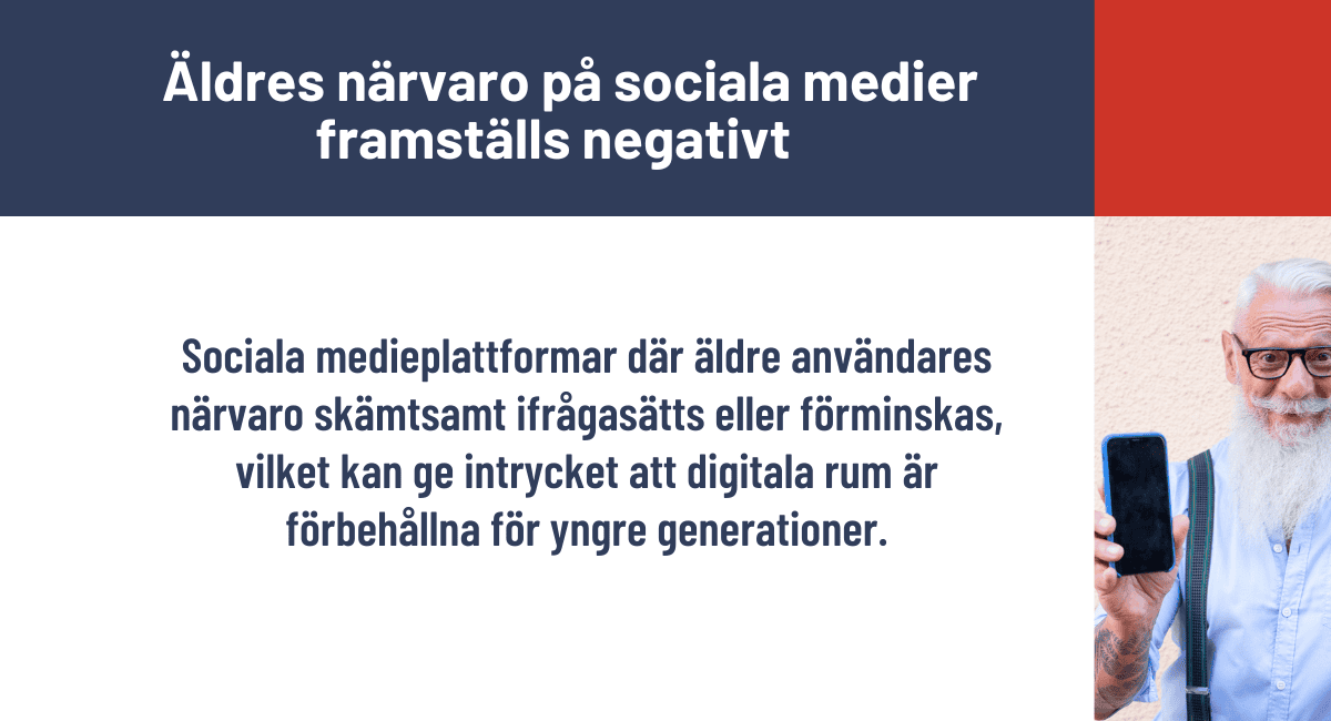 Äldres närvaro på sociala medier framställs negativt