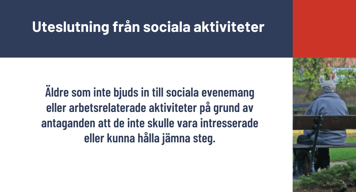 Uteslutning från sociala aktiviteter