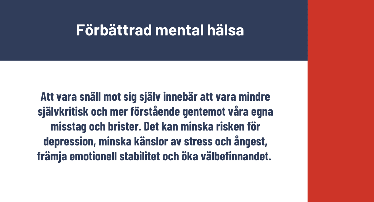 Förbättrad mental hälsa
