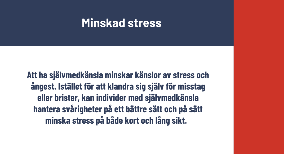 Minskad stress
