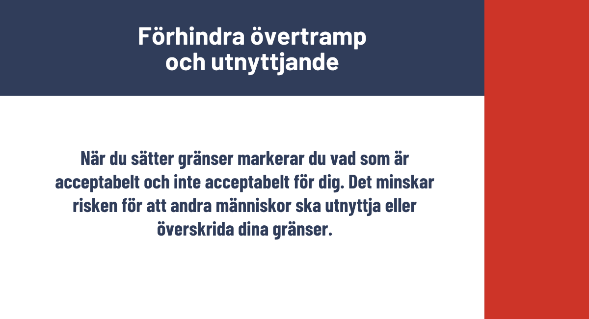Förhindra övertramp och utnyttjande