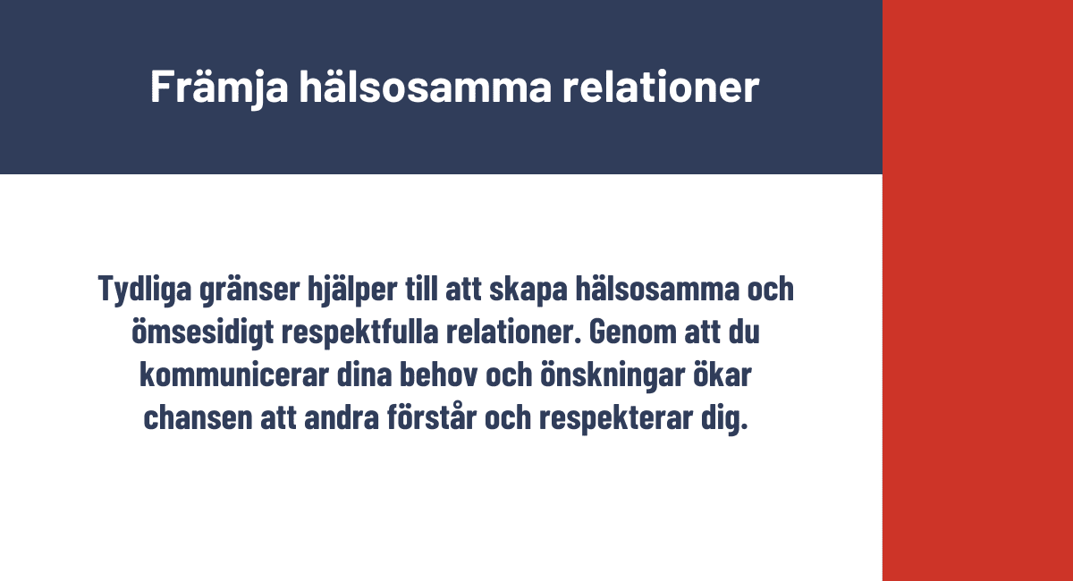 Främja hälsosamma relationer