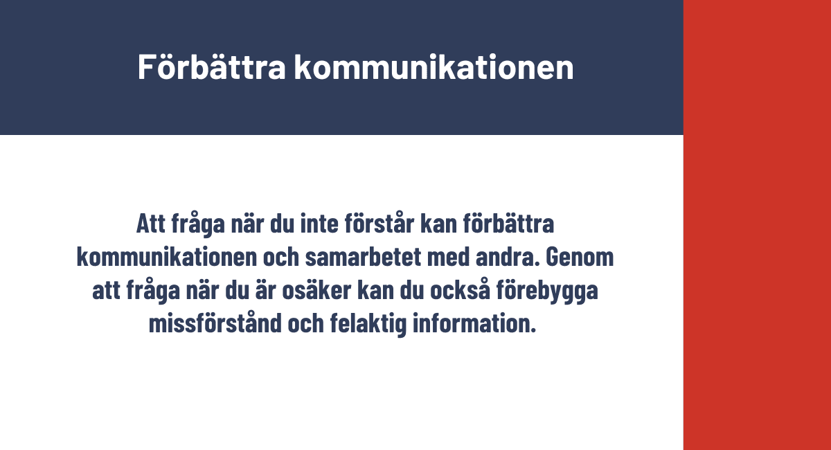Förbättra kommunikationen