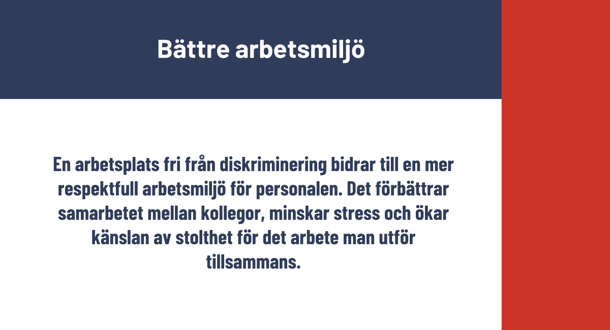 Bättre arbetsmiljö